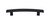 Top Knobs TK81BLK Sanctuary Inset Rail Pull 5" (c-c) - Flat Black