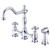 Gerber D404457 Opulence Two Handle Bridge Kitchen Faucet with Side Spray - Chrome