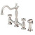 Gerber Opulence Two Handle Bridge Kitchen Faucet with Side Spray - Stainless Steel - D404457SS