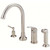 Gerber Melrose Single Handle High Rise Kitchen Faucet with Side Spray & Soap Dispenser - Stainless Steel - D409112SS