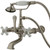 Kingston Brass Wall Mount Clawfoot Tub Filler Faucet with Hand Shower - Brushed Nickel CC549T8