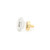 Schaub Fire Round Crystal Clear Door Knob 1-1/8" diam - Polished Brass - 71-C-03