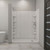 DreamLine  DL-6147R-01 SlimLine 34 in. by 60 in. Single Threshold Shower Base Right Hand Drain and QWALL-3 Shower Backwall Kit
