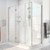 DreamLine  E1281434-01 Unidoor-X 48 in. W x 34.375 in. D x 72 in. H Hinged Shower Enclosure in Chrome Finish