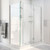 DreamLine  E3280634R-01 Unidoor-X 58 in. W x 34.375 in. D x 72 in. H Hinged Shower Enclosure in Chrome Finish; Right-wall Bracket