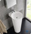 Fresca FVN5022WH Messina 16" White Pedestal Sink w Medicine Cabinet - Modern Bathroom Vanity