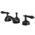 Kingston Brass Two Handle Widespread Lavatory Faucet With Black Porcelain Lever Handle - Oil Rubbed Bronze KS1165PKL