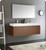 Fresca FVN8042TK Mezzo 60" Teak Wall Hung Double Sink Modern Bathroom Vanity w/ Medicine Cabinet