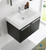 Fresca  FVN8089BW Vista 30" Black Wall Hung Modern Bathroom Vanity w/ Medicine Cabinet