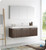 Fresca FVN8093GW Vista 60" Walnut Wall Hung Single Sink Modern Bathroom Vanity w/ Medicine Cabinet