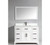 Vanity Art VA1048W 48 Inch Vanity Cabinet with Engineered Marble Vanity Top & Mirror - White