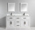 Vanity Art VA1072DW 72 Inch Double Sink Vanity Cabinet with Engineered Marble Vanity Top & Mirror - White