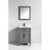 Vanity Art VA2024G 24 Inch Vanity Cabinet with Carrara Marble Sink & Wall Mirror - Grey