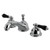 Kingston Brass Two Handle Widespread Lavatory Faucet With Black Porcelain Lever Handle - Polished Chrome - KS3961PKL