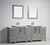 Vanity Art 84 Inch Double Sink Vanity Cabinet with Ceramic Sink & Mirror - Grey - VA3024-84G