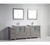 Vanity Art 84 Inch Double Sink Vanity Cabinet with Ceramic Sink & Mirror - Grey - VA3030-84G
