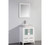 Vanity Art VA3124W 24 Inch Wood & Glass Vanity Cabinet with Ceramic Vessel Sink & Mirror  - White
