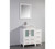 Vanity Art VA3124-36W 36 Inch Vanity Cabinet with Ceramic Vessel Sink & Mirror - White
