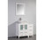 Vanity Art 36 Inch Vanity Cabinet with Ceramic Vessel Sink & Mirror - White - VA3124-36W