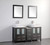 Vanity Art VA3124-60E 60 Inch Double Sink Vanity Cabinet with Ceramic Vessel Sink & Mirror - Espresso