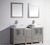 Vanity Art 60 Inch Double Sink Vanity Cabinet with Ceramic Vessel Sink & Mirror - Grey - VA3124-60G