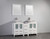 Vanity Art VA3124-60W 60 Inch Double Sink Vanity Cabinet with Ceramic Vessel Sink & Mirror - White