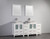 Vanity Art VA3124-72W 72 Inch Double Sink Vanity Cabinet with Ceramic Vessel Sink & Mirror - White
