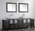 Vanity Art 96 Inch Double Sink Vanity Cabinet with Ceramic Vessel Sink & Mirror - Espresso - VA3130-96E