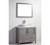 Vanity Art VA3136G 36 Inch Vanity Cabinet with Ceramic Vessel Sink & Mirror - Grey