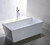 Vanity Art VA6814-S-PC 59" x 30" Freestanding Acrylic Soaking Bathtub - White/Polished Chrome Trim