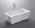 Vanity Art VA6814-S-PC 59" x 30" Freestanding Acrylic Soaking Bathtub - White/Polished Chrome Trim