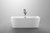 Vanity Art VA6814-S-PC 59" x 30" Freestanding Acrylic Soaking Bathtub - White/Polished Chrome Trim