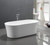 Vanity Art VA6809 63" Freestanding Acrylic Soaking Bathtub - White
