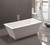 Vanity Art VA6817-L-PC 66.5" Freestanding Acrylic Soaking Bathtub - White/Polished Chrome Trim