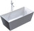 Vanity Art VA6813-L 67" Freestanding Acrylic Soaking Bathtub - White