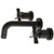 Kingston Brass Two Handle Wall Mount Lavatory Vessel Sink Faucet - Oil Rubbed Bronze - KS8125ZX