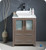 FCB6224GO-CWH-V Fresca Torino 24" Gray Oak Modern Bathroom Cabinet w/ Top & Vessel Sink