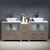 Fresca FCB62-301230GO-CWH-V Fresca Torino 72" Gray Oak Modern Double Sink Bathroom Cabinets w/ Tops & Vessel Sinks