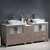 Fresca FCB62-301230GO-CWH-V Fresca Torino 72" Gray Oak Modern Double Sink Bathroom Cabinets w/ Tops & Vessel Sinks