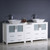 Fresca FCB62-301230WH-CWH-V Fresca Torino 72" White Modern Double Sink Bathroom Cabinets w/ Tops & Vessel Sinks