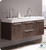 FCB8013GO-I Fresca Opulento Gray Oak 54" Wall Mount Double Sink Bathroom Cabinet w/ Integrated Sinks