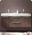 FCB8013GO-I Fresca Opulento Gray Oak 54" Wall Mount Double Sink Bathroom Cabinet w/ Integrated Sinks
