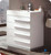 FCB8024WH-I Fresca Livello 24" White Modern Bathroom Cabinet w/ Integrated Sink