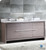 FCB8172GO-CWH-U Fresca Allier 72" Gray Oak Modern Double Sink Bathroom Cabinet w/ Top & Sinks