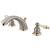 Kingston Brass Two Handle 8" to 16" Widespread Lavatory Faucet with Pop-Up Drain Drain - Brushed Nickel/Polished Brass - KB979AL