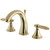 Kingston Brass Two Handle 8" to 16" Widespread Lavatory Faucet with Brass Pop-Up Drain Drain - Polished Brass - FS7982GL