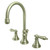 Kingston Brass Two Handle 8" to 16" Widespread Lavatory Faucet with Brass Pop-Up Drain - Satin Nickel KS2988AL