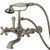 Kingston Brass Wall Mount Clawfoot Tub Filler Faucet with Hand Shower - Brushed Nickel CC547T8