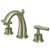 Kingston Brass Two Handle 8" to 16" Widespread Lavatory Faucet with Brass Pop-Up Drain - Satin Nickel KS2968ML