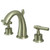 Kingston Brass Two Handle 8" to 16" Widespread Lavatory Faucet with Brass Pop-Up Drain - Brushed Nickel KS2968ML
